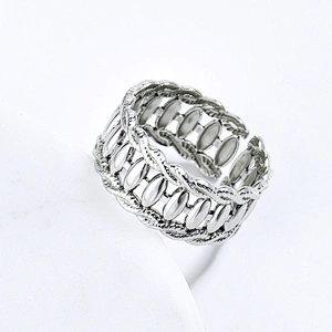 Hip Hop Style Stainless Steel Opening Rings For Women