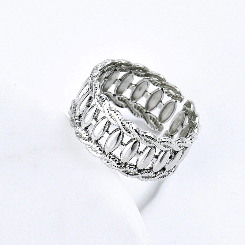 Hip Hop Style Stainless Steel Opening Rings For Women