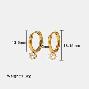Simple Earrings Jewelry Zircon Pendant Earrings Women