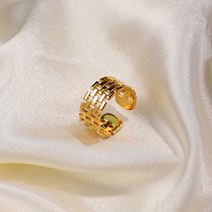 Fashion Open Ring Stainless Steel Hollow Ring Women