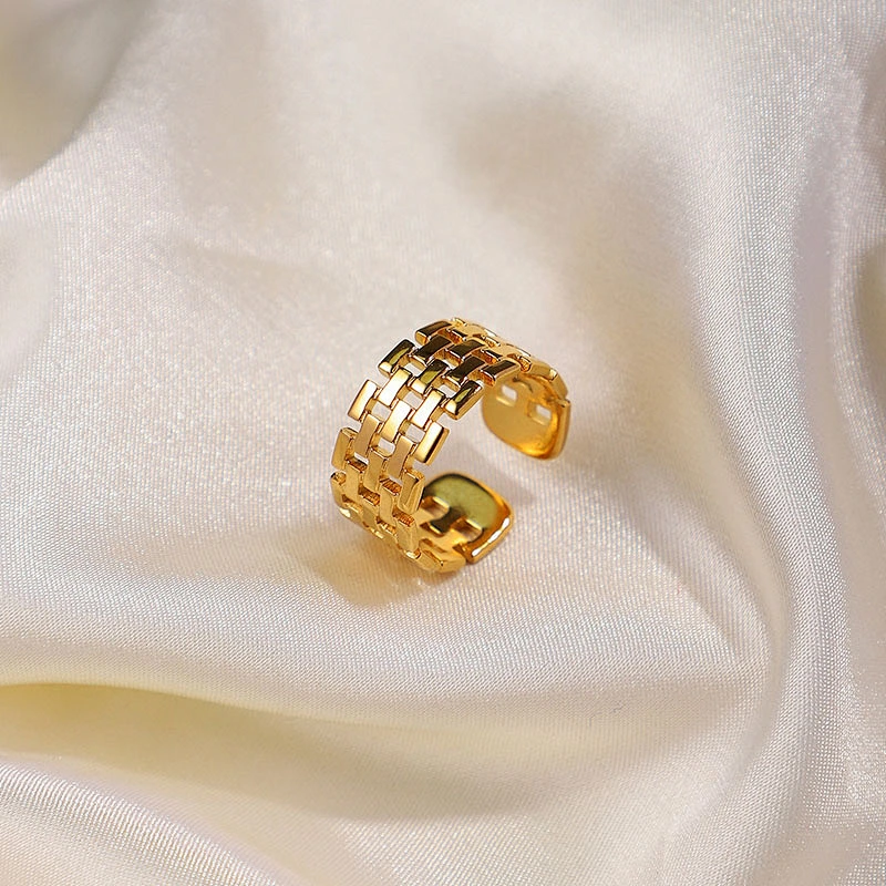 Fashion Open Ring Stainless Steel Hollow Ring Women