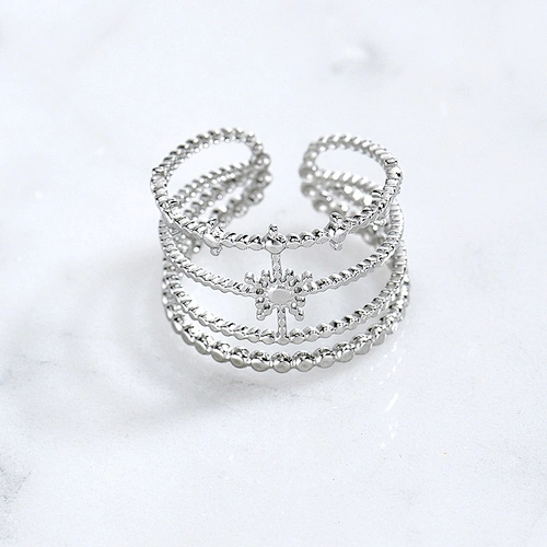 Silver Star Stainless Steel Rings For Women Manufacturer