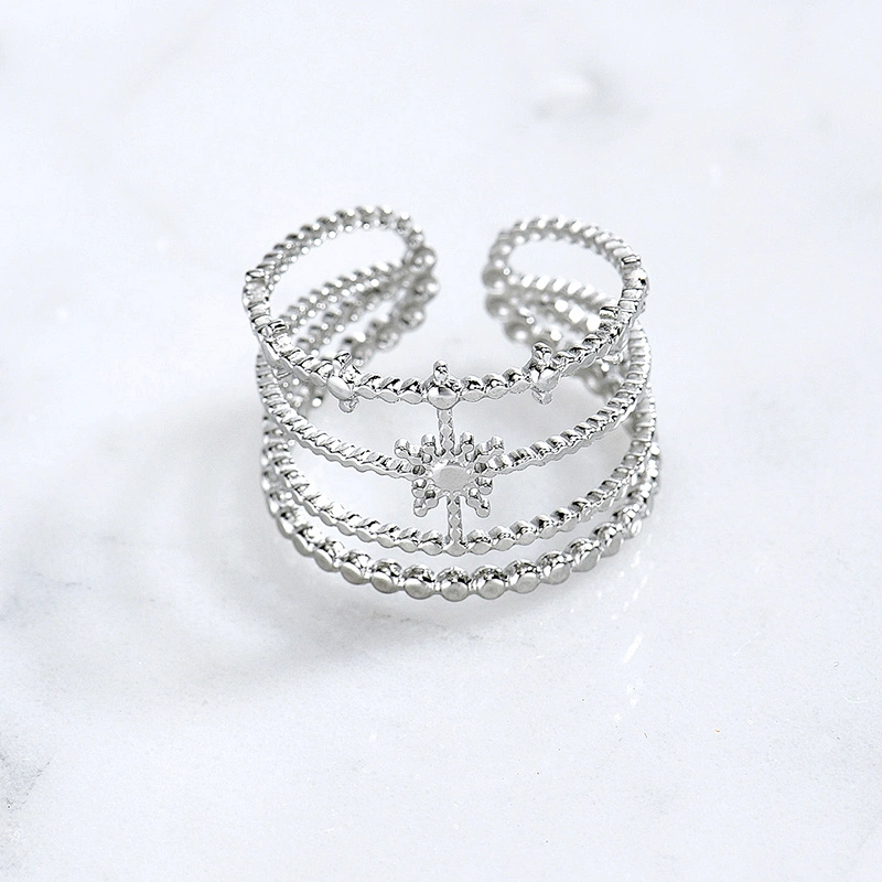 Silver Star Stainless Steel Rings For Women Manufacturer