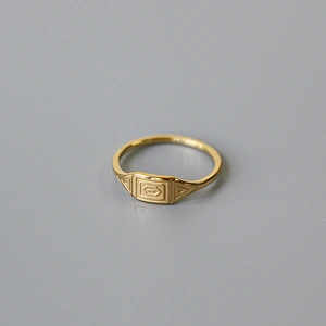 Engrave Geometric Pattern Ring Set Manufacturer