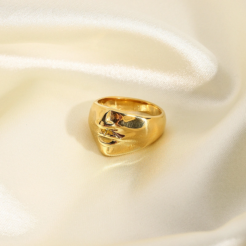 Fashion Stainless Steel Ring 18K Gold Plated Couple Rings