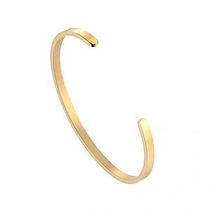 Simple Basic Gold Stainless Steel Bracelet