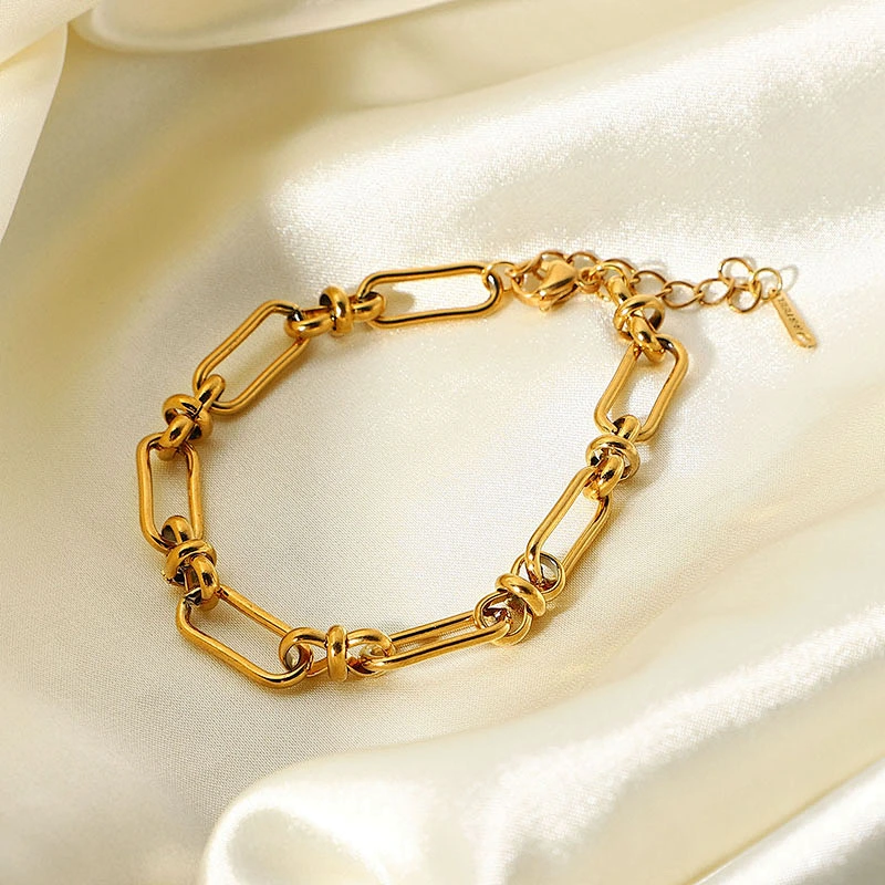 Fashion Simple Chain Bracelet Stainless Steel Hollow Bracelet