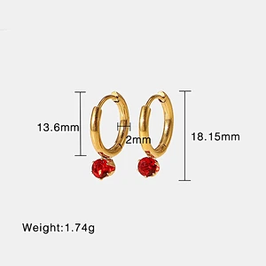 Simple Earrings Jewelry Zircon Pendant Earrings Women
