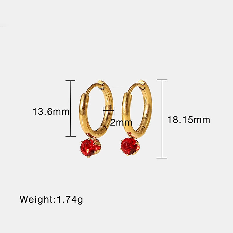 Simple Earrings Jewelry Zircon Pendant Earrings Women