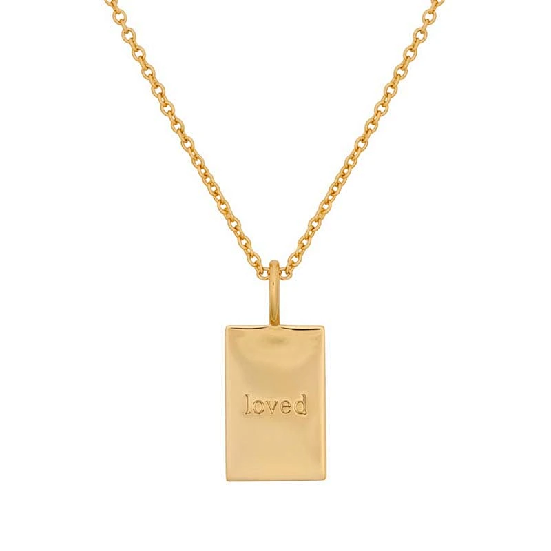 18K Gold Plated Letters Of Words Pendant Necklace