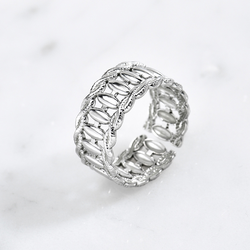 Hip Hop Style Stainless Steel Opening Rings For Women
