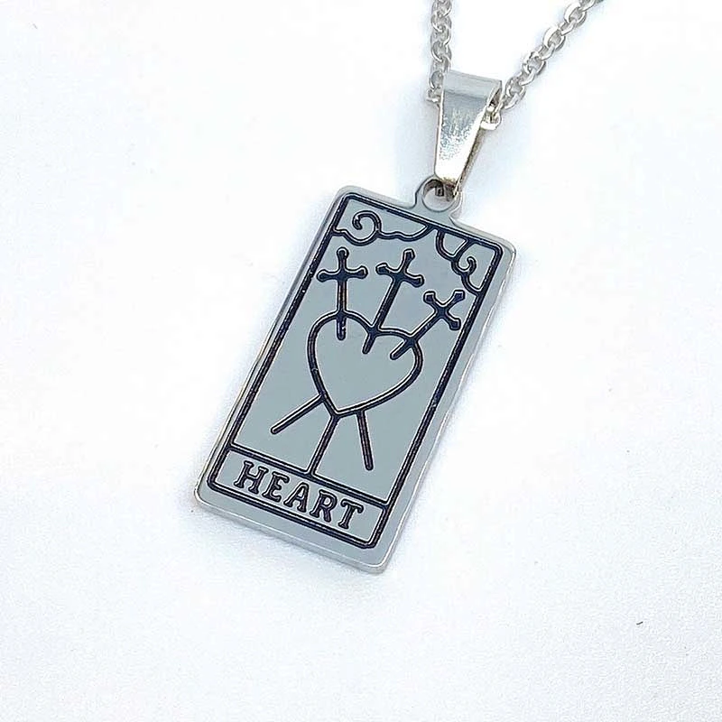 Engrave Tarot Pendant Necklace Custom