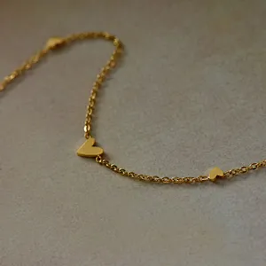 18K Gold Plated Irregular Heart Short Necklace Customized