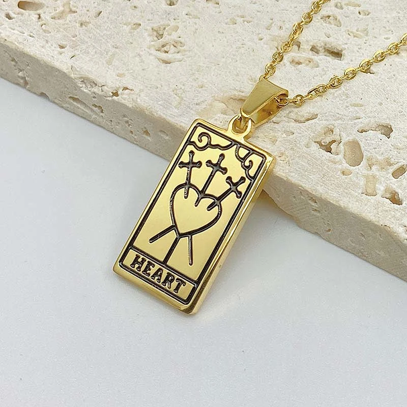 Engrave Tarot Pendant Necklace Custom