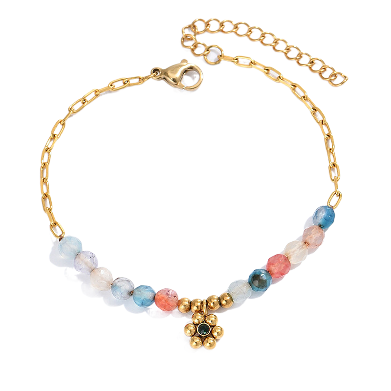 New Bracelet Gold Bead Pendant Beaded Chain Bracelet