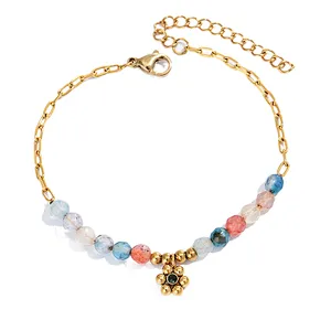 New Bracelet Gold Bead Pendant Beaded Chain Bracelet
