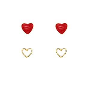 Heart Shap Brass Earrings Women Jewelry Single Design