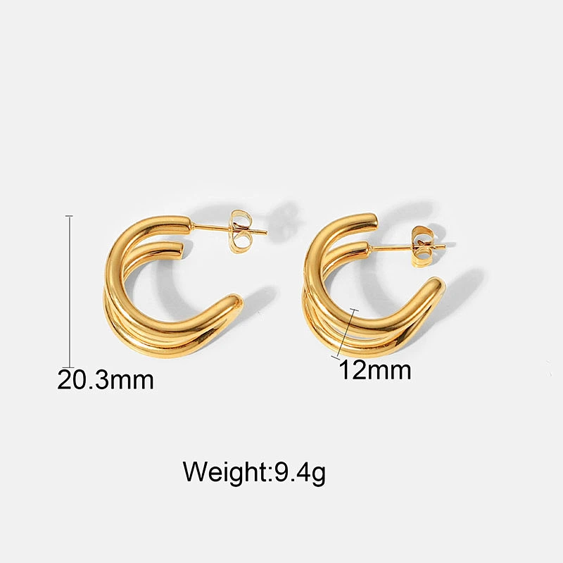 Women's Fashion Geometric Titanium Steel Earring Jewelry