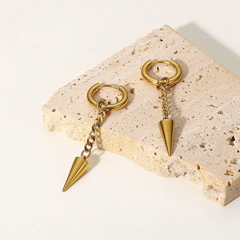 Fashion Titanium Steel Stud Earrings Pendant Earrings