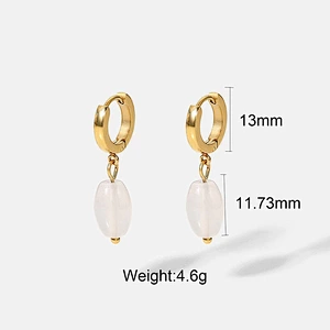 Fashion Vintage Earrings Oval Agate pandent Earrings