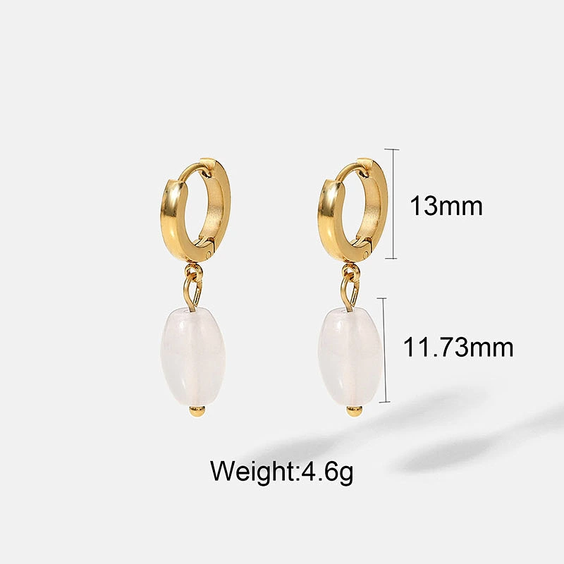 Fashion Vintage Earrings Oval Agate pandent Earrings