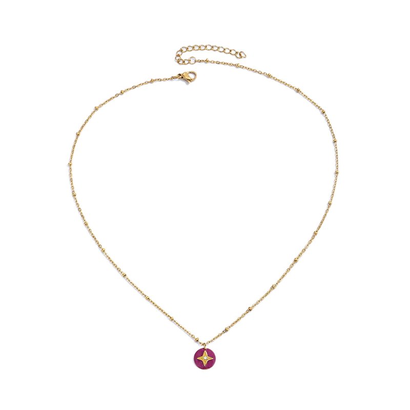 Simple Star Pendant Stainless Steel Necklace