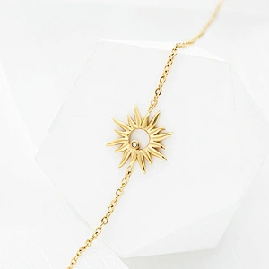 Sunflower Bracelet Zircon Simple Titanium Steel Bracelet