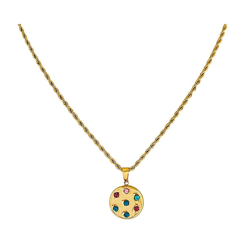 New Zircon Titanium Steel Vintage Necklace Women