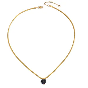 Fashion Heart Pendant Necklace Bracelet Heart Hoop Earring Set