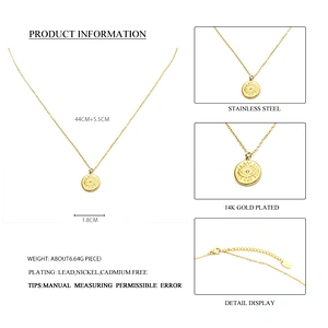 Simple Stainless Steel Eye Pendant Necklace