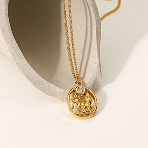 Fashion Hollow Zircon Pendant Necklace Jewelry