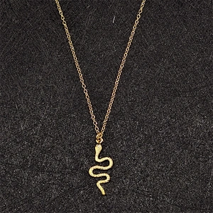 Personality Snake Pendant Choker Titanium Steel Necklace