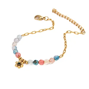 New Bracelet Gold Bead Pendant Beaded Chain Bracelet