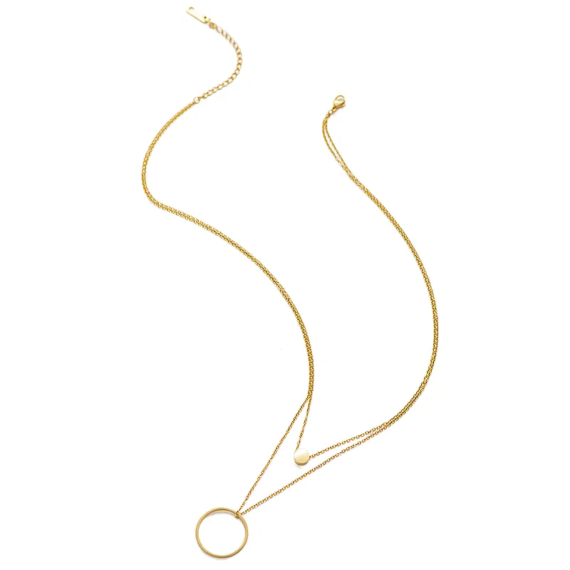 Fashion Personality Double Chain Simple Necklace