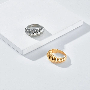 New Threaded Ring Creative Ring Electroplating Ring