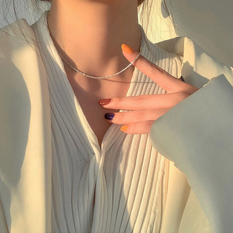 New Chain Brass Necklace Plated Single Design Chain Necklace