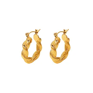 New Fashion Earrings Stainless Steel C Shape Earrings