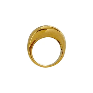 18K Gold Plated Simple Stainless Steel Ring