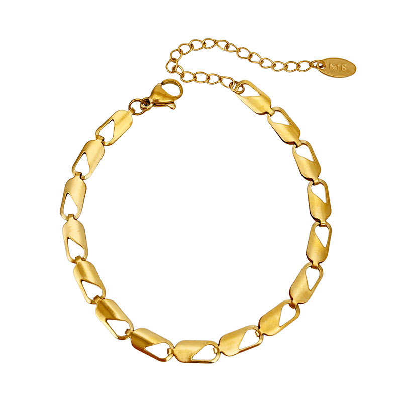 Simple Jewelry Chain Bracelet Stainless Steel Necklace Set