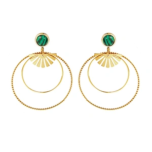 Nickel Free Double Rings Stainless Steel Earrings