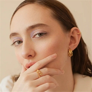 Opening Rings For Woman Copper Gold Plated Jewelry Wholesale
