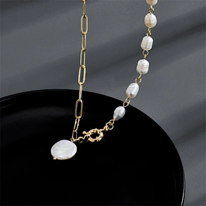 Baroque Pearl Pendant Necklaces Women Girl Gift Anniversary