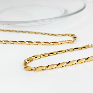 Simple Jewelry Chain Bracelet Stainless Steel Necklace Set