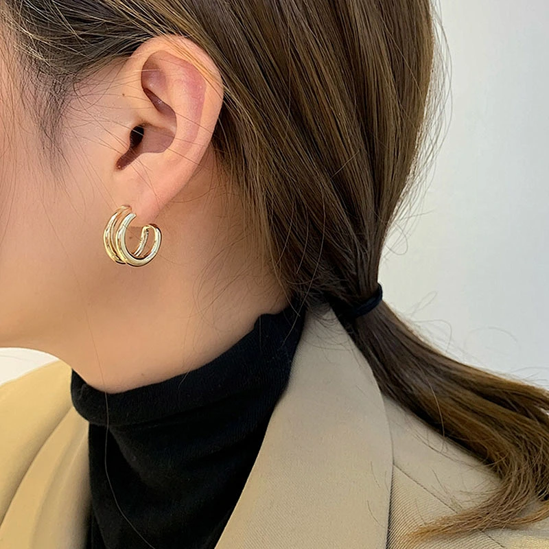 Women's Fashion Geometric Titanium Steel Earring Jewelry