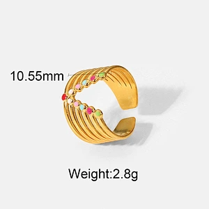 New Fashion Color Enamel Rings Women's Jewelry Rings