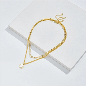 Multilayer Retro Geometric Personality Hip Hop Style Necklace