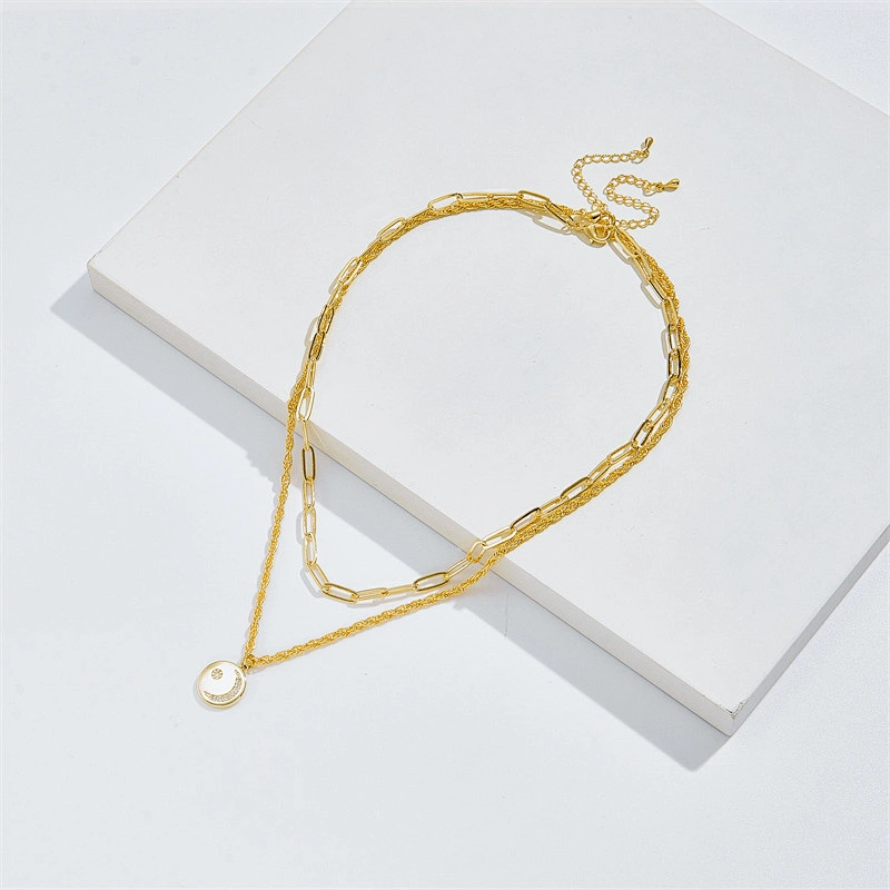 Multilayer Retro Geometric Personality Hip Hop Style Necklace
