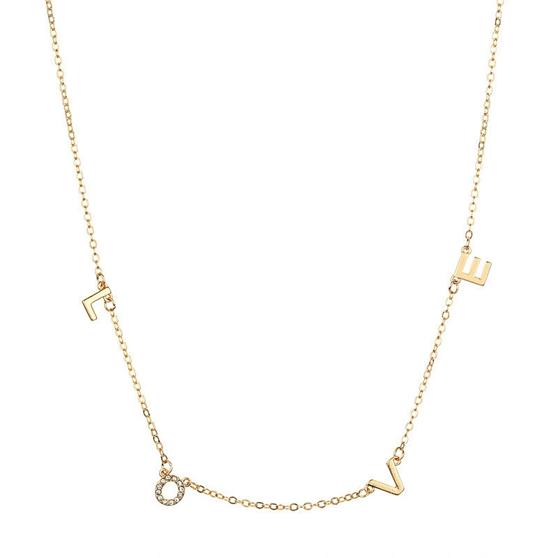 LOVE Letter Pendant Necklace Jewelry Manufacturers Wholesale