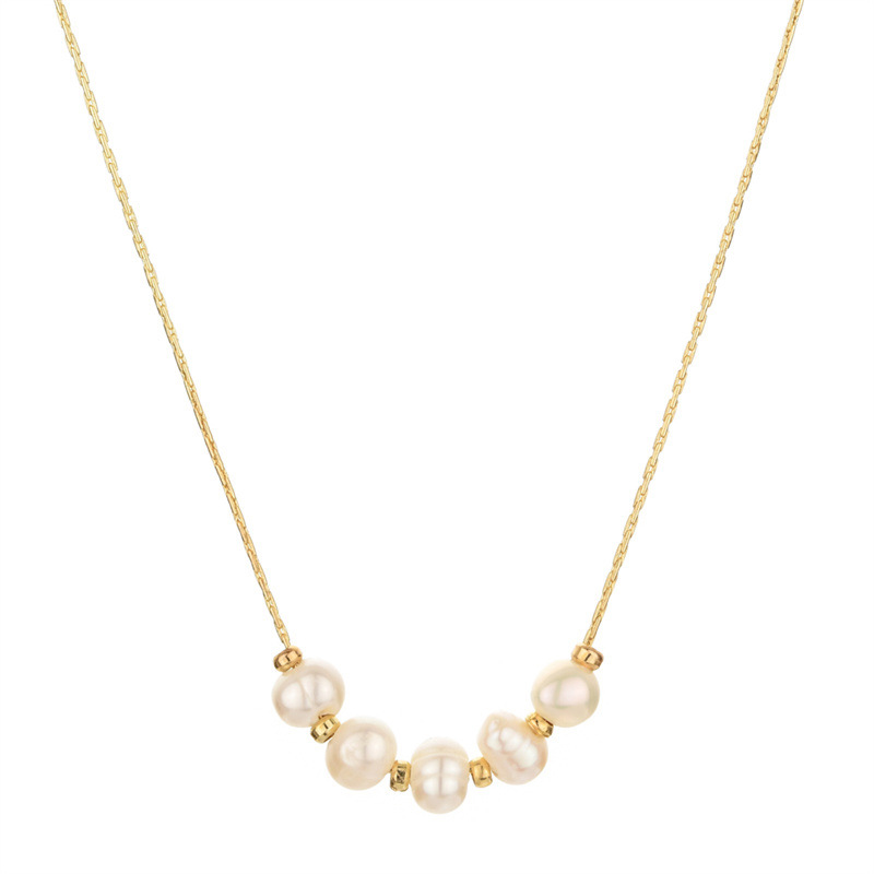 Vintage Baroque Pearl Pendant Minimalist Design Necklace