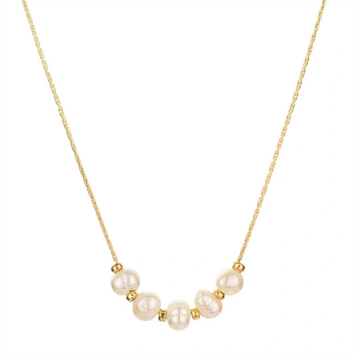 Vintage Baroque Pearl Pendant Minimalist Design Necklace